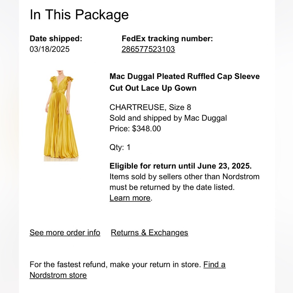 Pleated Ruffled Cap Sleeve Cut Out Lace Up Gown - Picture 6 of 6
